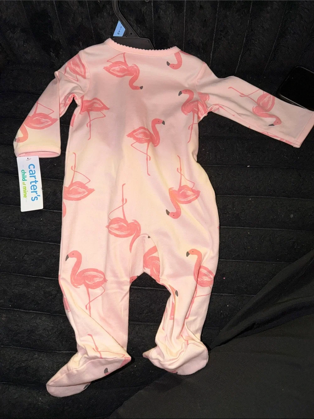 Carter's Light Pink Flamingo Footed One-Piece